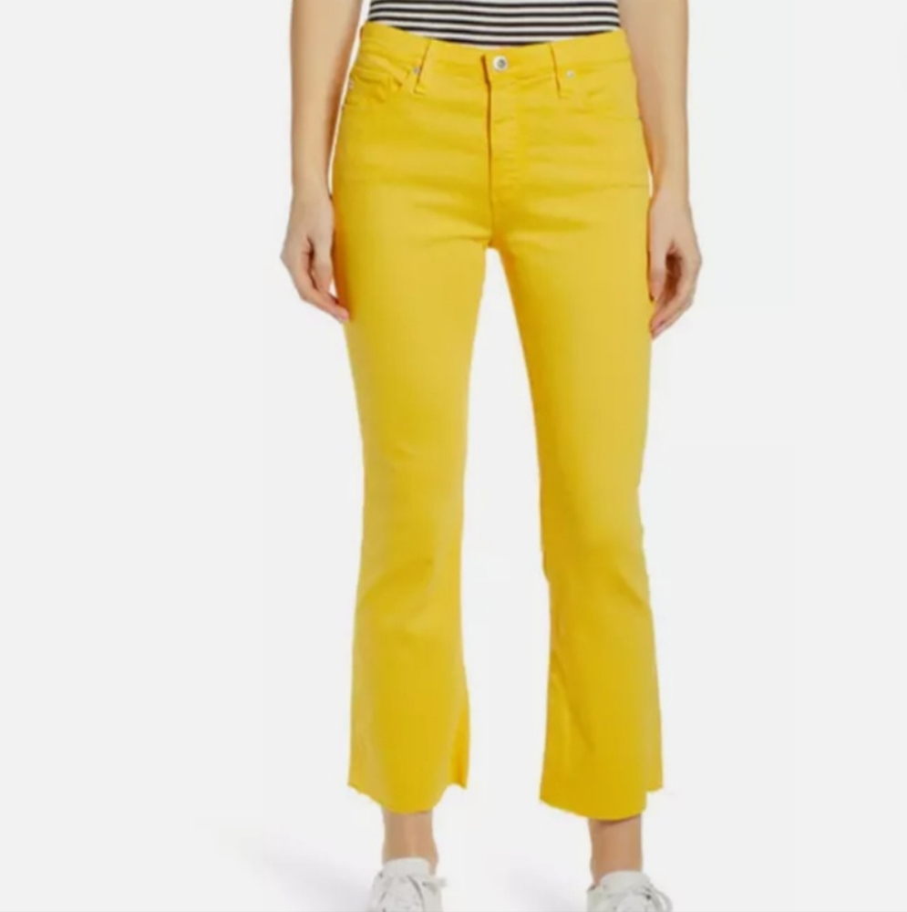 293B. AG Adriano Goldschmied NWT Jodi Jeans Crop Yellow - Size 29R